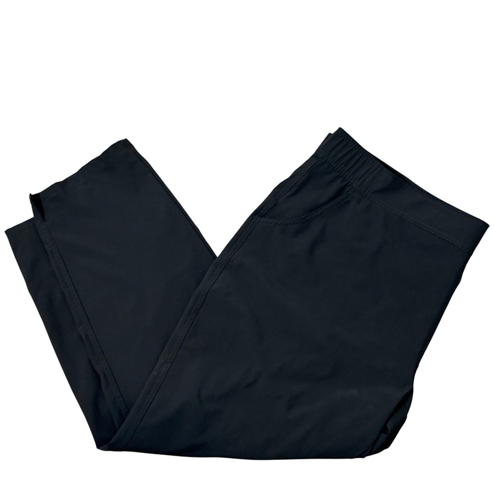 Eddie Bauer Ladies Traveler Pant XXL Black Stretch Quick Dry Elastic Waist Ankle